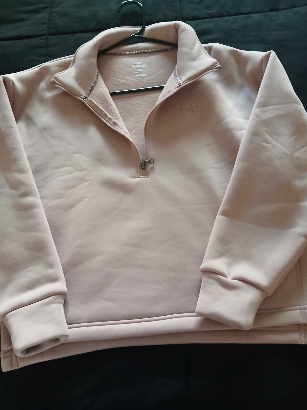 Under Armour Men's Half-Zip Sweater in Pale Pink